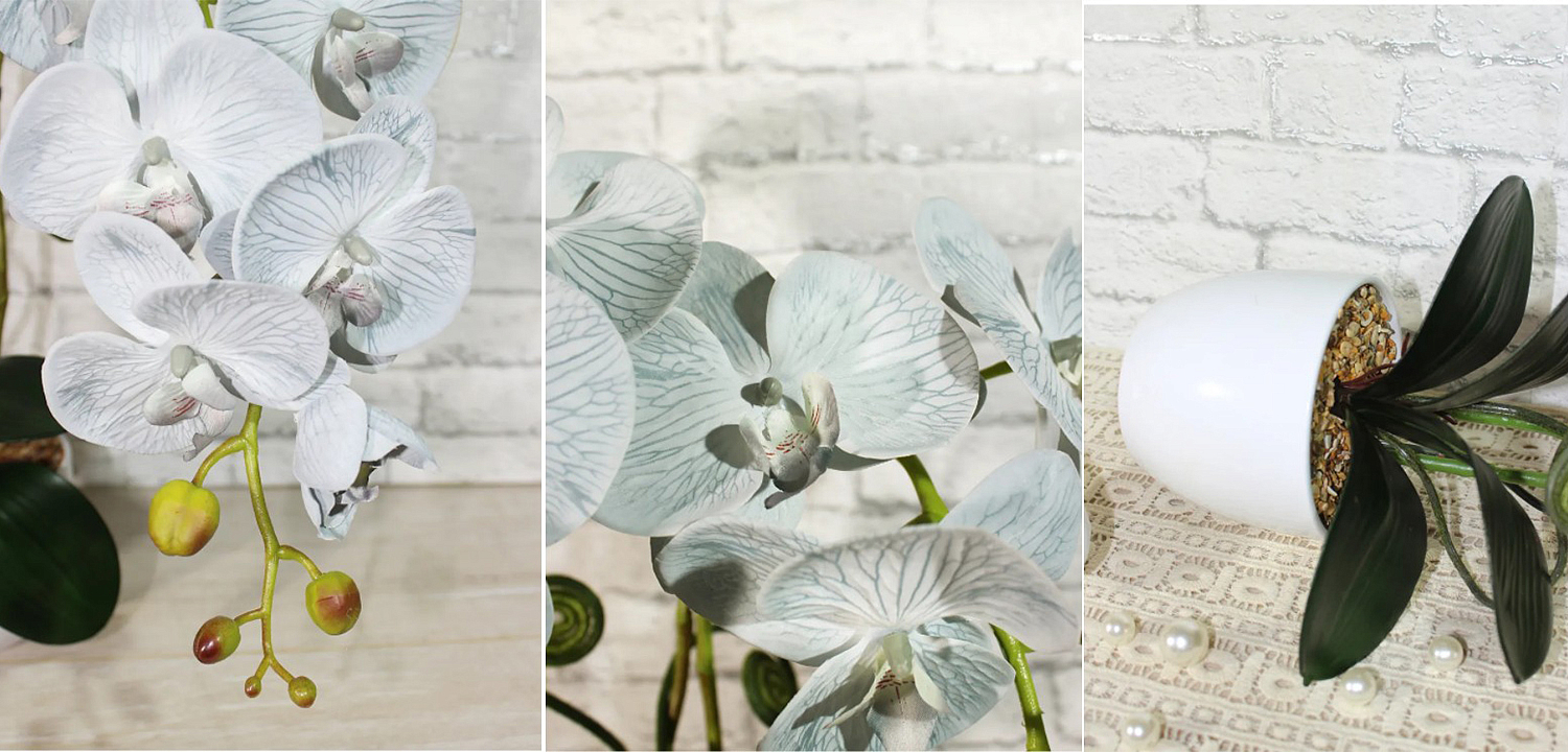 Декоративный искусственный цветок Orchid gray Декоративный искусственный цветок Orchid gray - Loft-Concept в Самаре