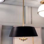 Подвесной светильник с конусовидным металлическим абажуром черного цвета Kichler варинант исполнения - 11 | Loft Concept в Самаре