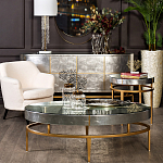 Столик журнальный серебристый с круглой столешницей Showing Refinement варинант исполнения - 3 | Loft Concept в Самаре