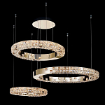 Люстра из 3-х колец с мозаичным хрустальным оформлением Sparks of Crystal варинант исполнения - 1 | Loft Concept в Самаре