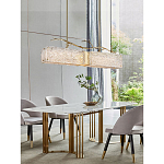 Люстра прямоугольная из фактурного стекла Chandelier Beam варинант исполнения - 4 | Loft Concept в Самаре