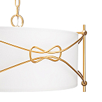 Люстра в форме цилиндра с белым тканевым абажуром Simple Knot варинант исполнения - 2 | Loft Concept в Самаре