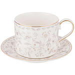 Чайный сервиз из фарфора с цветочным принтом на 6 персон 14 предметов Floral Charm варинант исполнения - 1 | Loft Concept в Самаре