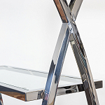 Металлический стеллаж со стеклянными полками Molecule варинант исполнения - 5 | Loft Concept в Самаре