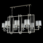 Люстра прямоугольной формы с 8-ю цилиндрическими плафонами из стекла Laurent варинант исполнения - 4 | Loft Concept в Самаре