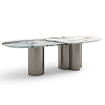 Стол обеденный мраморный с колоннами Marble Column Table варинант исполнения - 3 | Loft Concept в Самаре