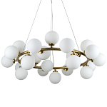 Кольцевая люстра с белыми стеклянными  плафонами в форме шара Berries Chandelier варинант исполнения - 1 | Loft Concept в Самаре
