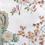 Обои ручная роспись Summer Night Blossom Original colourway on Ocean Silver gilded paper варинант исполнения - 2 | Loft Concept в Самаре