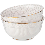 Обеденный сервиз белого цвета из фарфора на 6 персон 23 предмета Floral Charm варинант исполнения - 7 | Loft Concept в Самаре