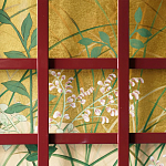 Обои ручная роспись The Plain of Musashi Original colourway on painted Xuan paper with gold ombre варинант исполнения - 2 | Loft Concept в Самаре