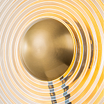 Бра с янтарным стеклянным диском и золотистыми акцентами Savio Glass Disc варинант исполнения - 7 | Loft Concept в Самаре