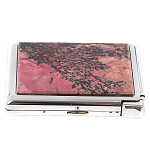 Портсигар с газовой зажигалкой из натурального камня Родонит Stone Cigarettes Cases варинант исполнения - 8 | Loft Concept в Самаре