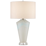 Настольная лампа стеклянная с тканевым абажуром Edges варинант исполнения - 3 | Loft Concept в Самаре