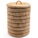 Плетеная корзина с крышкой из плетеного бананового дерева Zuwena Wicker Basket варинант исполнения - 2 | Loft Concept в Самаре