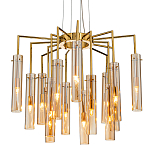 Люстра со стеклянными цилиндрическими плафонами Luminous Cylinders Amber варинант исполнения - 1 | Loft Concept в Самаре