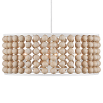Люстра в форме цилиндра с вставками из деревянных бусин Wooden Beads варинант исполнения - 1 | Loft Concept в Самаре