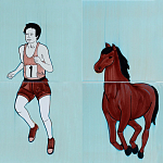 Дизайнерская плитка Конь бегун варинант исполнения - 2 | Loft Concept в Самаре