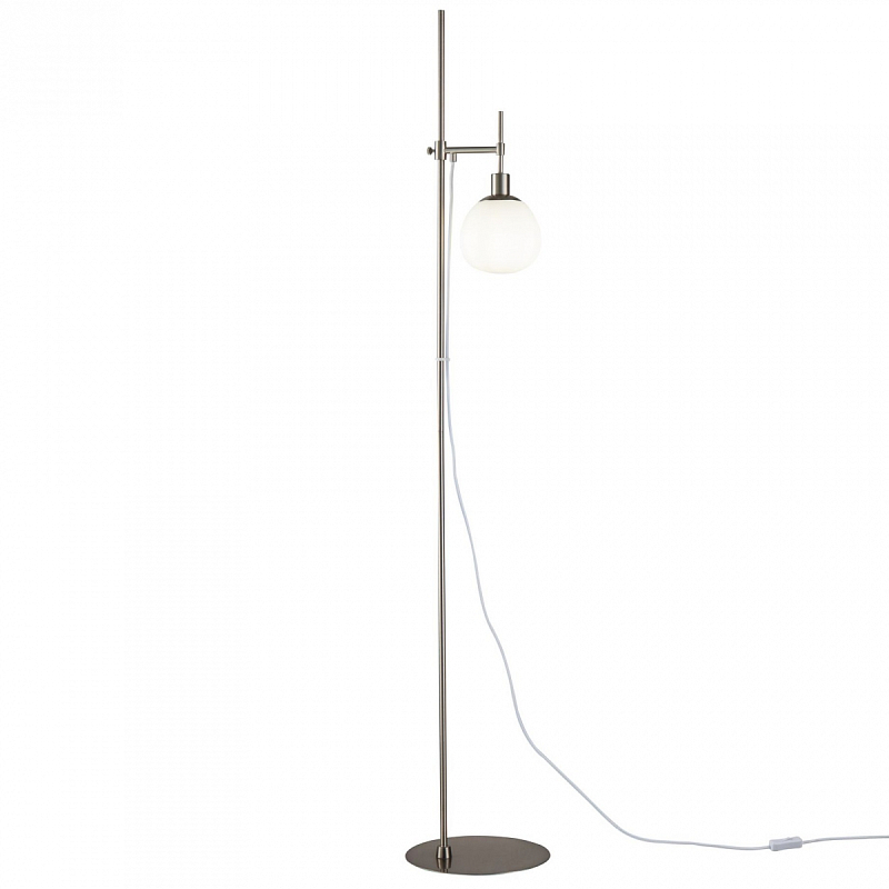 Торшер Tiepolo Ball Floor Lamp Nickel Никель Белый Торшер Tiepolo Ball Floor Lamp Nickel Никель Белый в Самаре | Loft Concept