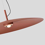 Подвесной светильник круглой формы с коричневым металлическим абажуром Halo Drift варинант исполнения - 2 | Loft Concept в Самаре