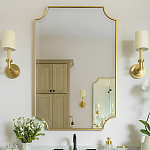 Зеркало в золотой деревянной раме Riviera варинант исполнения - 3 | Loft Concept в Самаре