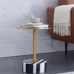 Дизайнерский журнальный стол с круглой столешницей на чёрно-белом основании Muruv варинант исполнения - 1 | Loft Concept в Самаре