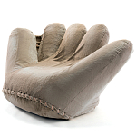 Дизайнерское плюшевое кресло в форме руки бежевое Poltronova Joe Plush Dove Grey варинант исполнения - 2 | Loft Concept в Самаре