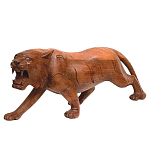 Статуэтка в виде тигра из дерева суар Predator варинант исполнения - 1 | Loft Concept в Самаре