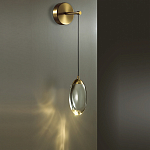 Бра с плафоном в форме капли Crystal Transparent Drop варинант исполнения - 3 | Loft Concept в Самаре