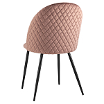 Мягкий стул в велюре пыльно-розового цвета Miruna Chair варинант исполнения - 4 | Loft Concept в Самаре