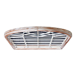 Зеркало-окно настенное в венецианском стиле с деревянной рамой бежевого цвета Venetian Smooth варинант исполнения - 3 | Loft Concept в Самаре