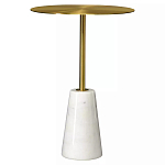 Кофейный столик с круглой столешницей на белом мраморном основании Original Foundation варинант исполнения - 3 | Loft Concept в Самаре