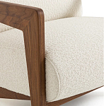 Кресло с обивкой из белого букле Armchair White Boucle варинант исполнения - 3 | Loft Concept в Самаре