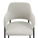 Стул мягкий с подлокотниками Chair Gray Upholstery Boucle варинант исполнения - 5 | Loft Concept в Самаре
