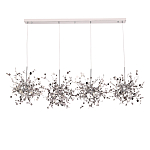 Люстра подвесная из четырех частей с металлическими круглыми элементами Terzani Argent варинант исполнения - 3 | Loft Concept в Самаре