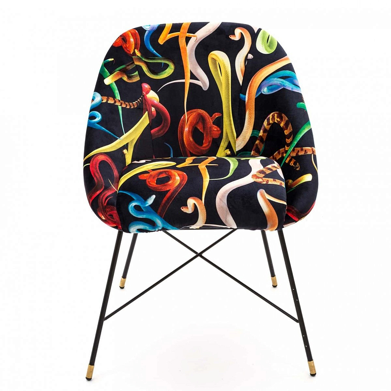 Кресло Seletti Padded Chair Snakes Мульти Черный в Самаре | Loft Concept 