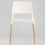 Пластиковый стул на ножках из массива бука Ferret White 4 шт варинант исполнения - 3 | Loft Concept в Самаре