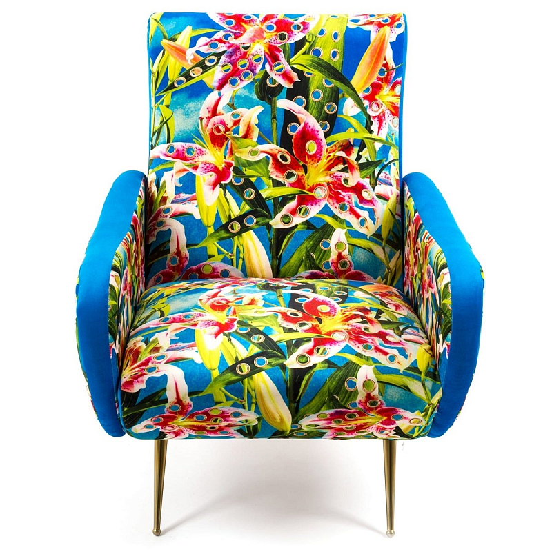 Кресло Seletti Armchair Flowers with holes Мульти Латунь Кресло Seletti Armchair Flowers with holes Мульти Латунь в Самаре | Loft Concept