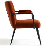 Кресло бархатное с подлокотниками на металлическом каркасе Oriel Retro Armchair варинант исполнения - 3 | Loft Concept в Самаре