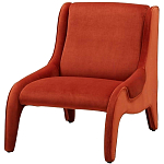 Дизайнерское кресло оранжевое в мягкой велюровой обивке Granger Armchair Orange варинант исполнения - 1 | Loft Concept в Самаре
