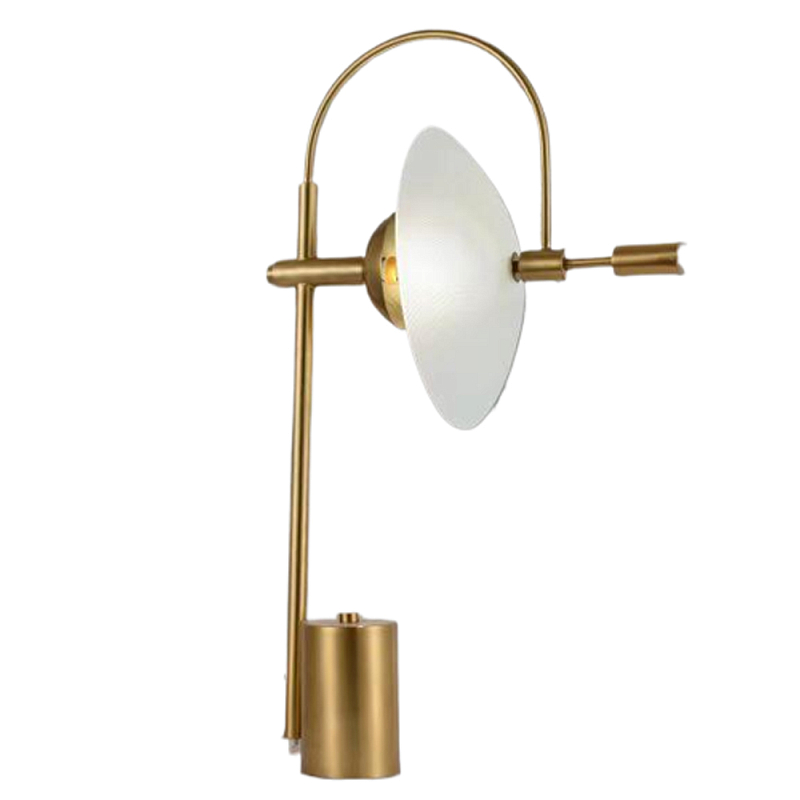 Настольная лампа светодиодная золотая с стеклянным плафоном Cozy Light Золотой Прозрачный Настольная лампа светодиодная золотая с стеклянным плафоном Cozy Light Золотой Прозрачный в Самаре | Loft Concept