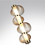 Подвесной светильник с 4-мя рифлеными стеклянными шарами Marcelh Light варинант исполнения - 9 | Loft Concept в Самаре