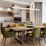 Подвесной линейный светильник Gilbertine Crystals Linear Hanging Lamp варинант исполнения - 4 | Loft Concept в Самаре