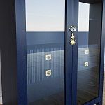 Дизайнерский шкаф витрина Elsa Dreams Blue с 4-мя ящиками варинант исполнения - 4 | Loft Concept в Самаре