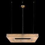 Люстра с квадратным каменным плафоном Calcite Square Light варинант исполнения - 1 | Loft Concept в Самаре