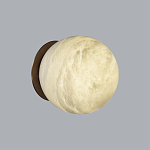 Настенно-потолочный светильник с плафоном в форме шара из алебастра Cryptocrystalline Stone варинант исполнения - 3 | Loft Concept в Самаре