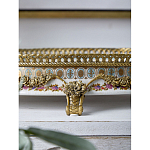 Чаша с цветочным орнаментом на бронзовых ножках Eden Garden варинант исполнения - 4 | Loft Concept в Самаре