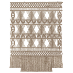 Панно на стену плетеное Макраме бежевый цвет  варинант исполнения - 13 | Loft Concept в Самаре