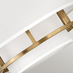 Потолочный светильник с двухслойным белым текстильным абажуром Hinkley варинант исполнения - 18 | Loft Concept в Самаре