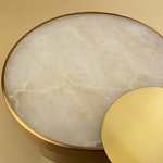 Бра в форме диска из бежевого алебастра Cryptocrystalline Stone варинант исполнения - 2 | Loft Concept в Самаре