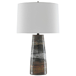 Настольная лампа с конусовидным тканевым абажуром Rock варинант исполнения - 1 | Loft Concept в Самаре